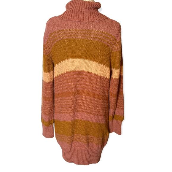 L*Space Jetsetter Sweater Dress Serape Stripe Chunky knit long sleeve turtleneck - Picture 7 of 11